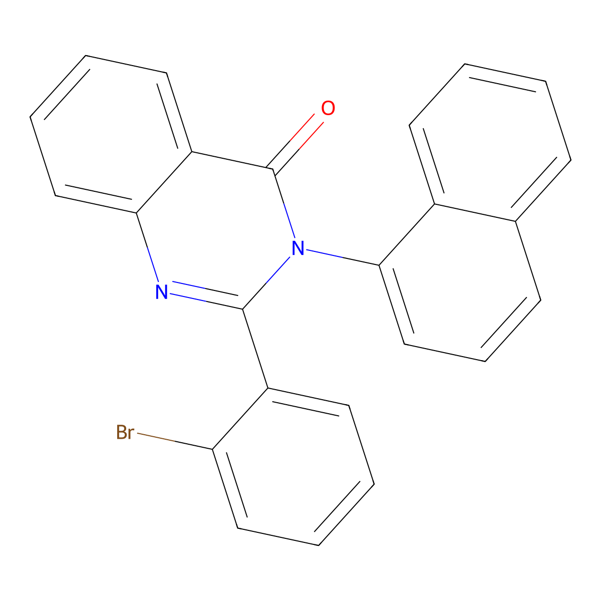 2-(2-Bromophenyl)-3-naphthalen-1-ylquinazolin-4-one molecular structure, CAS 371927-66-1