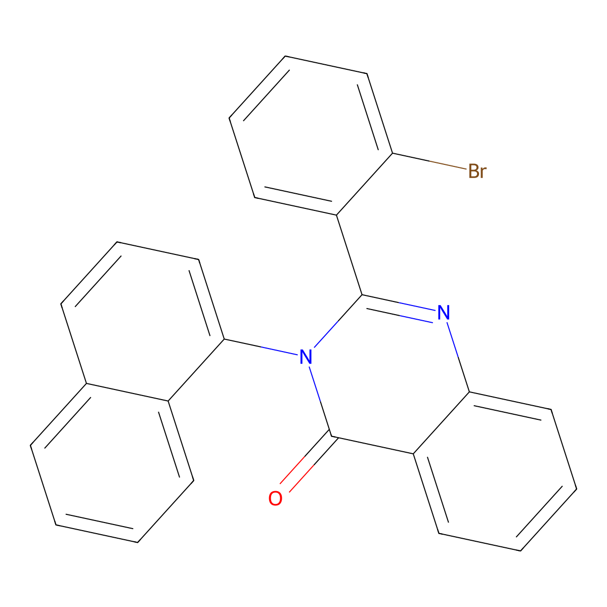 2-(2-Bromophenyl)-3-naphthalen-1-ylquinazolin-4-one molecular structure, CAS 371927-66-1