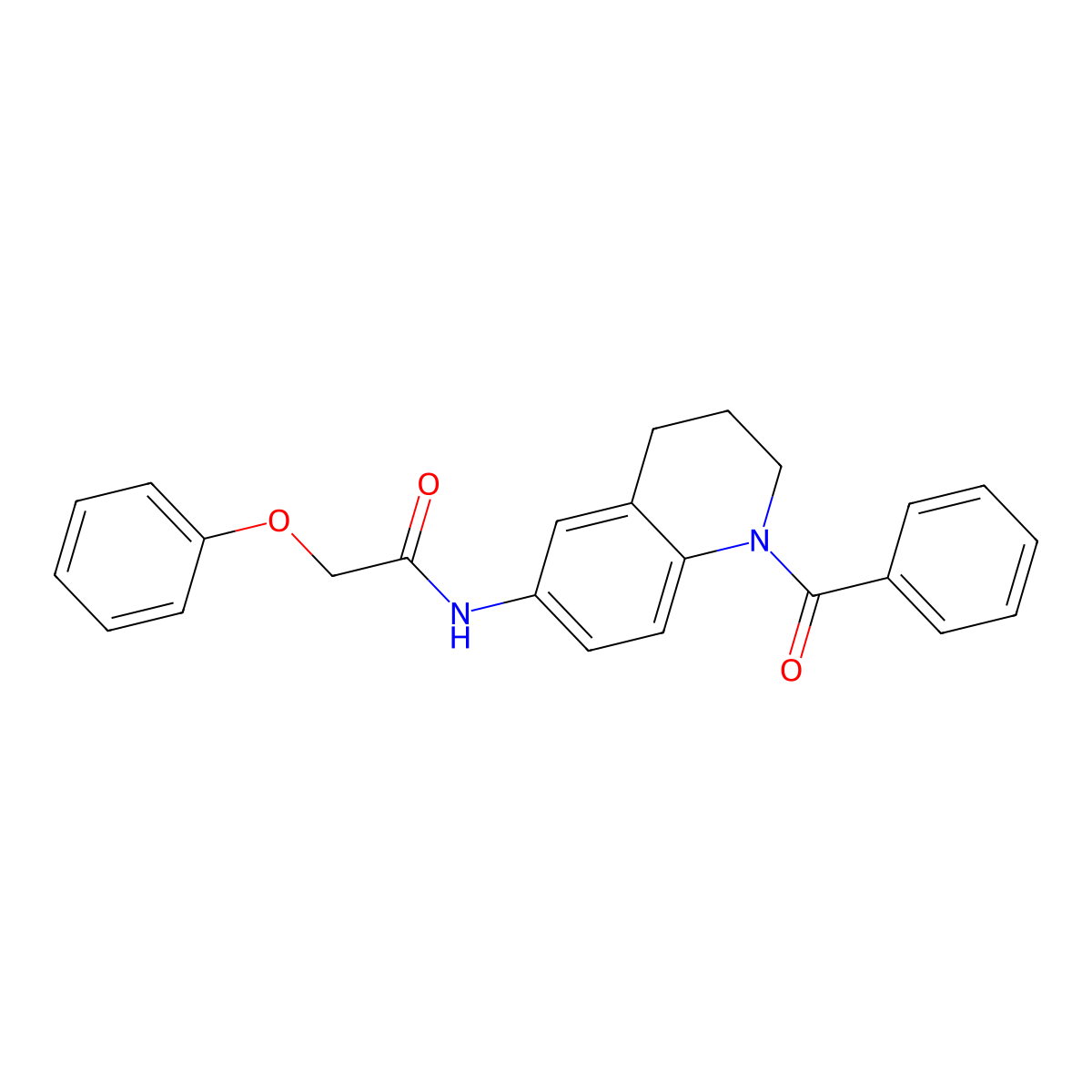 N-(1-benzoyl-1,2,3,4-tetrahydroquinolin-6-yl)-2-phenoxyacetamide molecular structure, CAS 371928-04-0