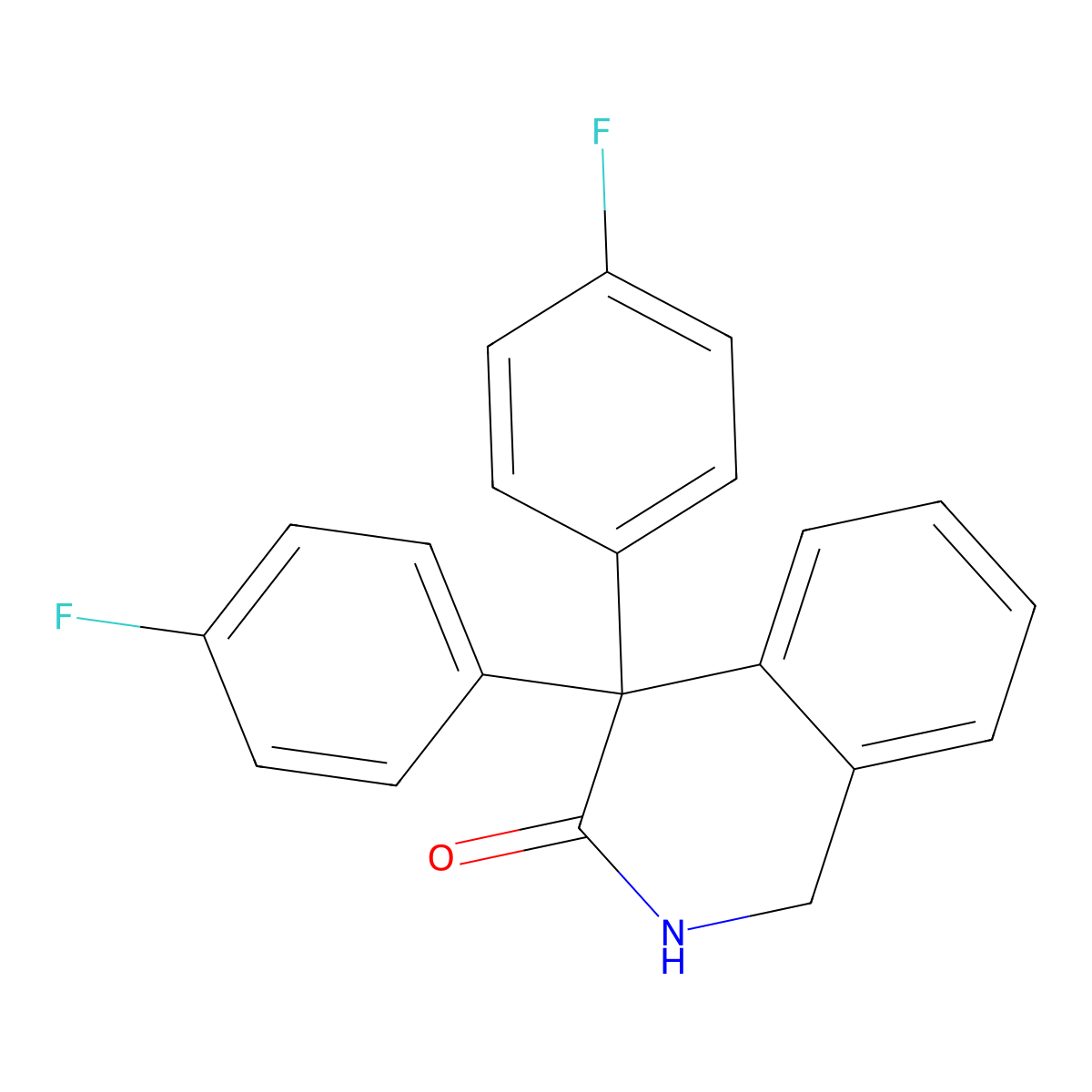 4,4-Bis(4-fluorophenyl)-1,2-dihydroisoquinolin-3-one molecular structure, CAS 371929-98-5