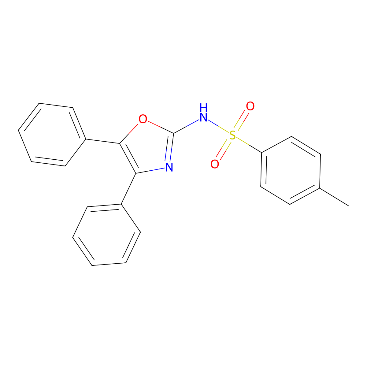 N-(4,5-diphenyl-1,3-oxazol-2-yl)-4-methylbenzenesulfonamide molecular structure, CAS 371930-29-9