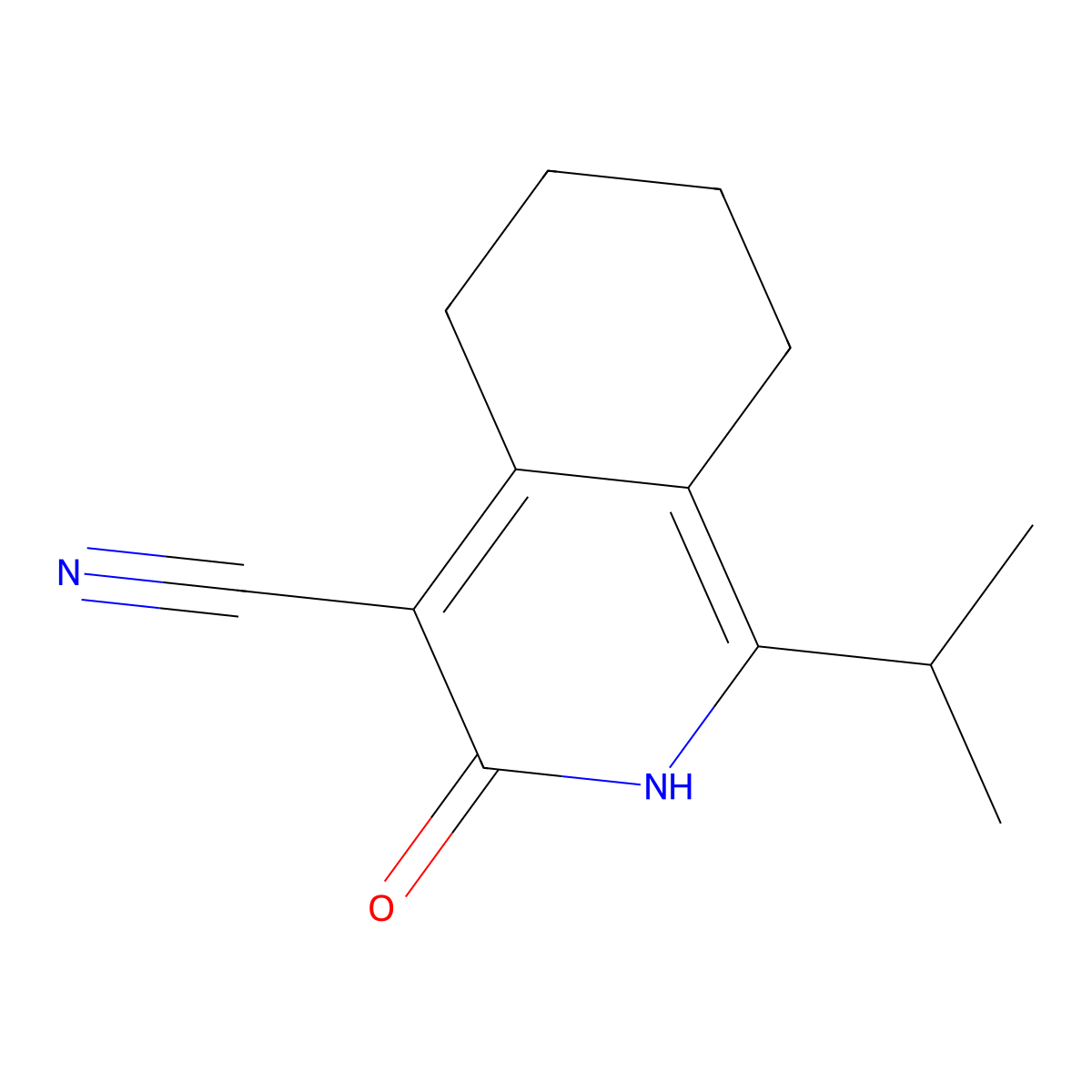 1-Isopropyl-3-oxo-2,3,5,6,7,8-hexahydroisoquinoline-4-carbonitrile molecular structure, CAS 371930-42-6
