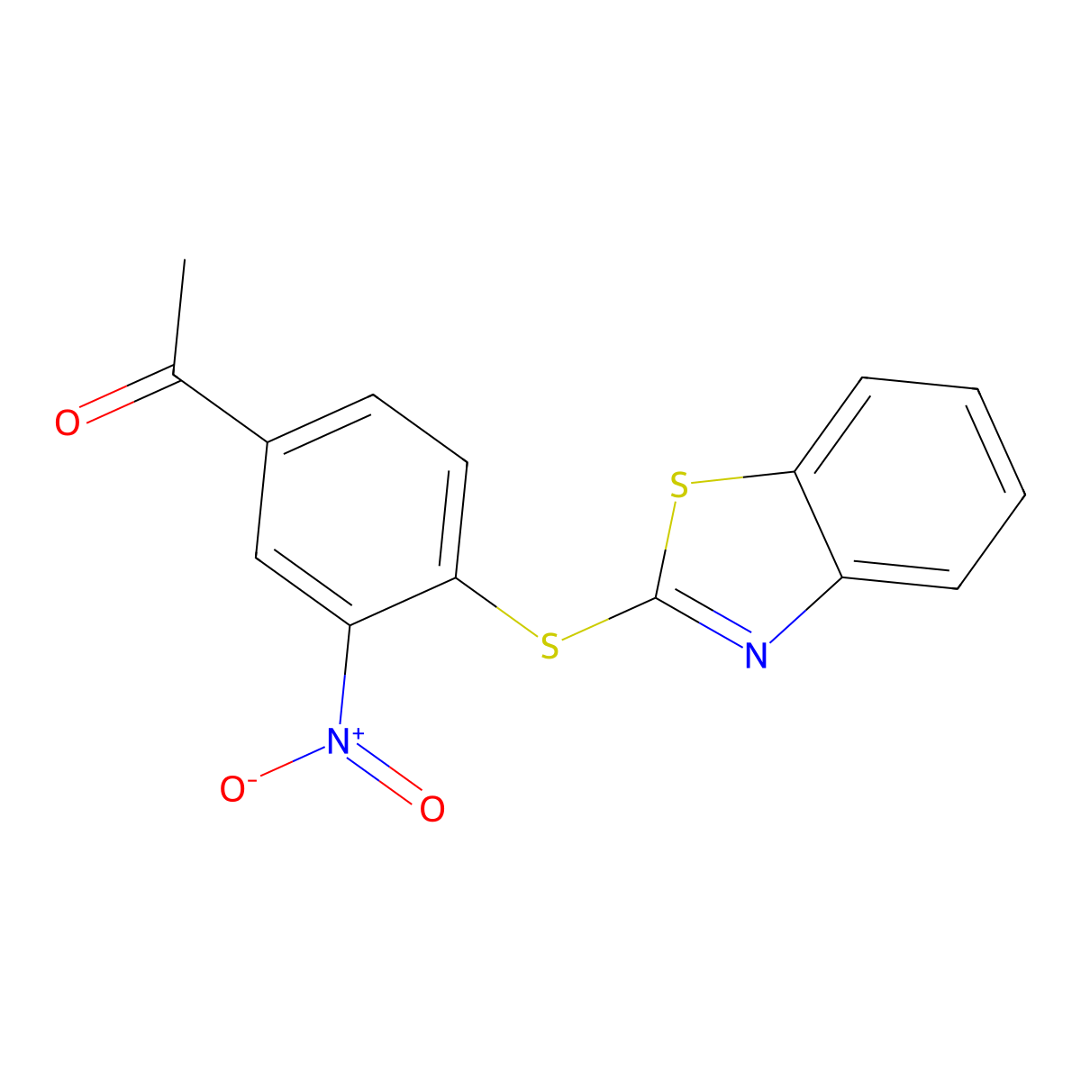 1-[4-(1,3-Benzothiazol-2-ylsulfanyl)-3-nitrophenyl]ethanone molecular structure, CAS 371935-76-1