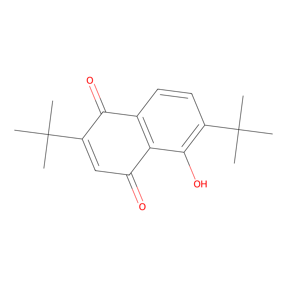 2,6-Ditert-butyl-5-hydroxynaphthalene-1,4-dione molecular structure, CAS 371936-51-5