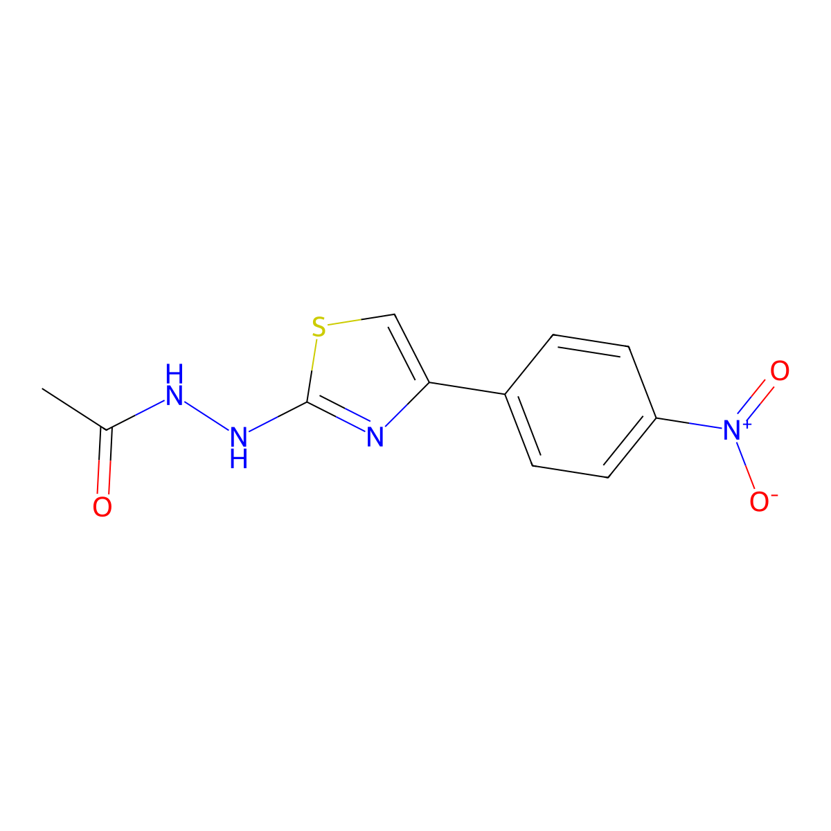 N'-[4-(4-nitrophenyl)-1,3-thiazol-2-yl]acetohydrazide molecular structure, CAS 371938-49-7