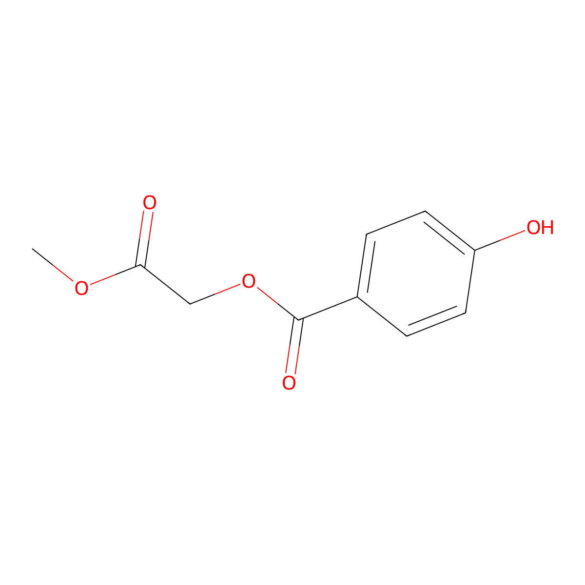 2-Methoxy-2-oxoethyl 4-hydroxybenzoate molecular structure, CAS 371943-68-9