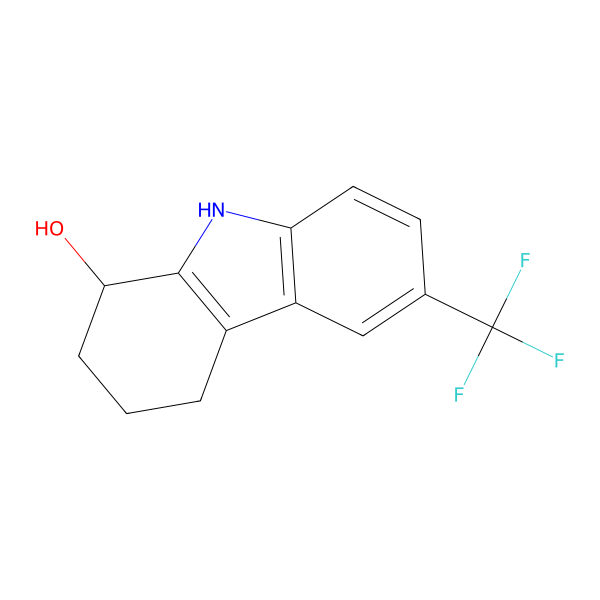 6-(trifluoromethyl)-2,3,4,9-tetrahydro-1H-carbazol-1-ol molecular structure, CAS 371944-97-7