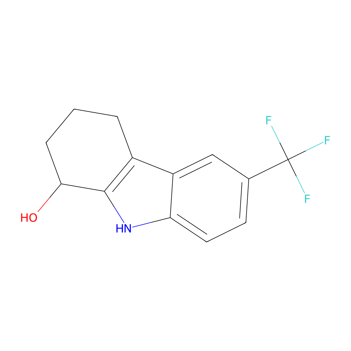 6-(trifluoromethyl)-2,3,4,9-tetrahydro-1H-carbazol-1-ol molecular structure, CAS 371944-97-7