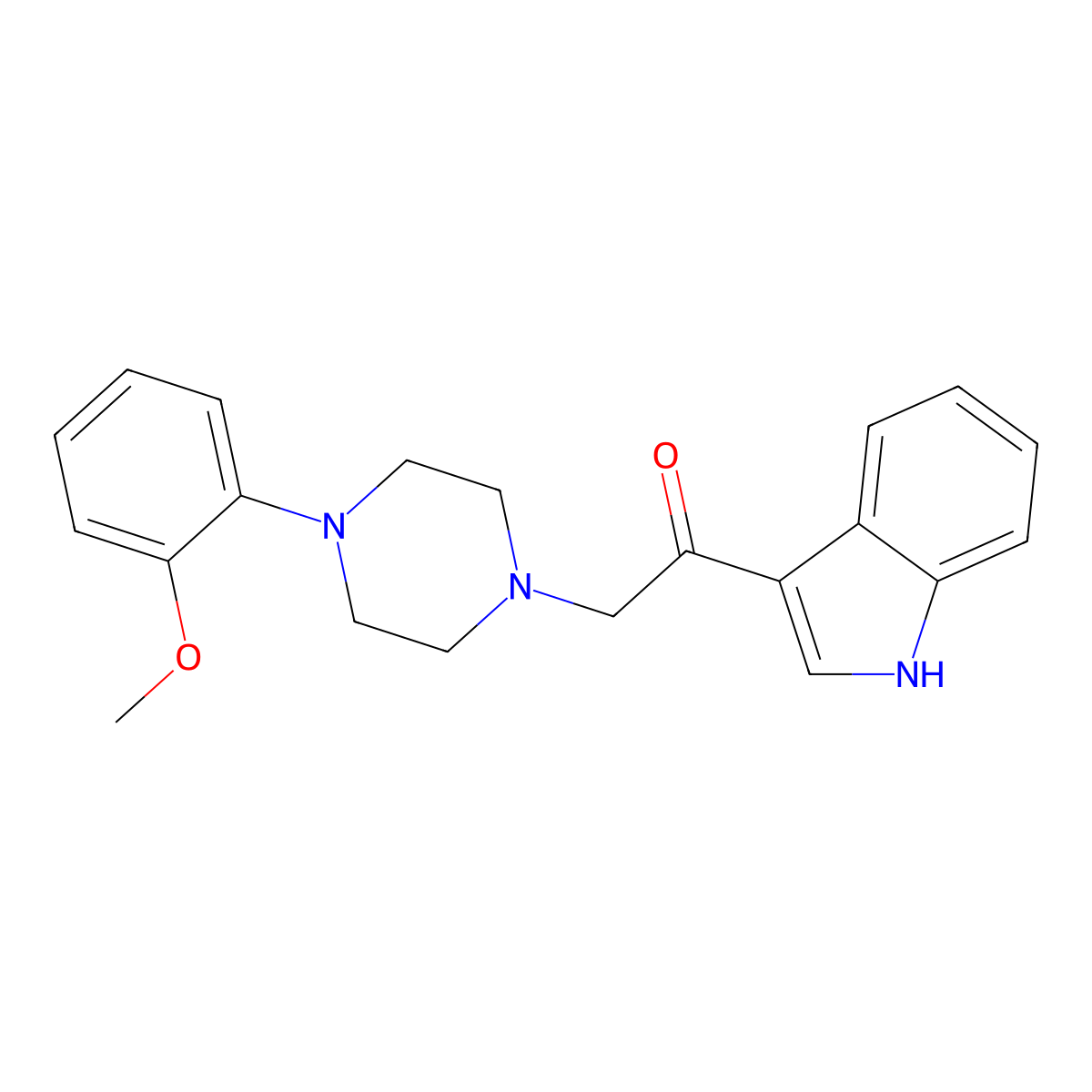 1-(1H-indol-3-yl)-2-[4-(2-methoxyphenyl)piperazin-1-yl]ethanone molecular structure, CAS 371945-03-8