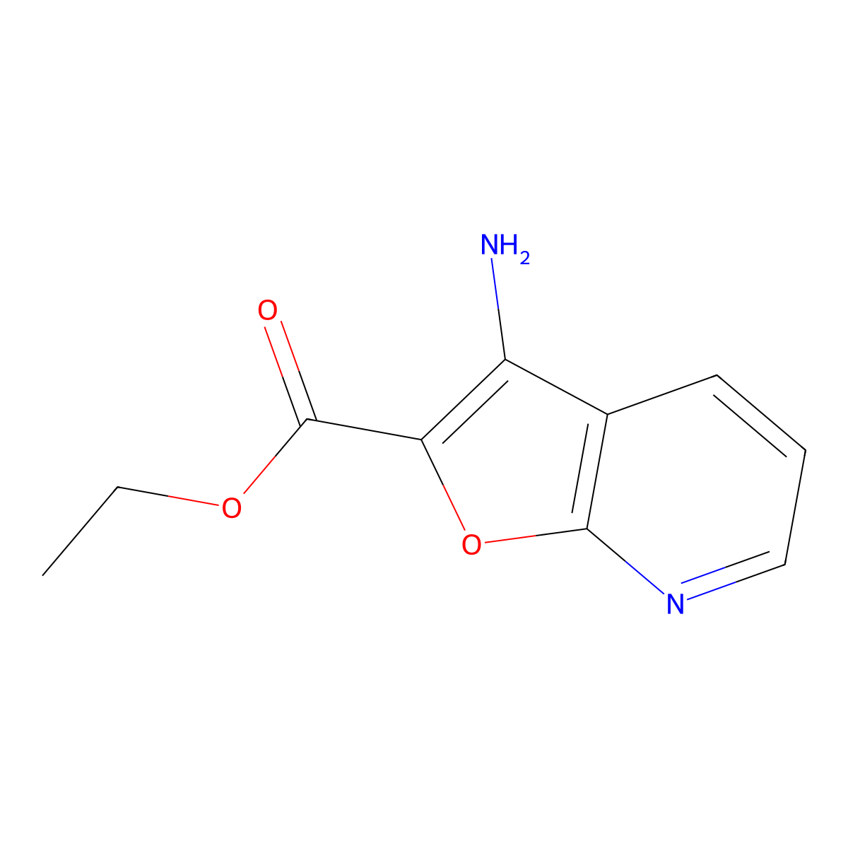 Ethyl 3-Aminofuro[2,3-b]pyridine-2-carboxylate molecular structure, CAS 371945-06-1