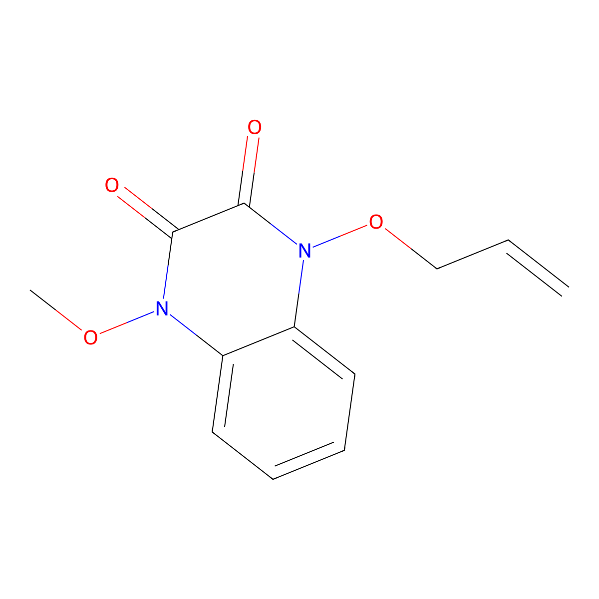 1-Methoxy-4-prop-2-enoxyquinoxaline-2,3-dione molecular structure, CAS 371945-20-9