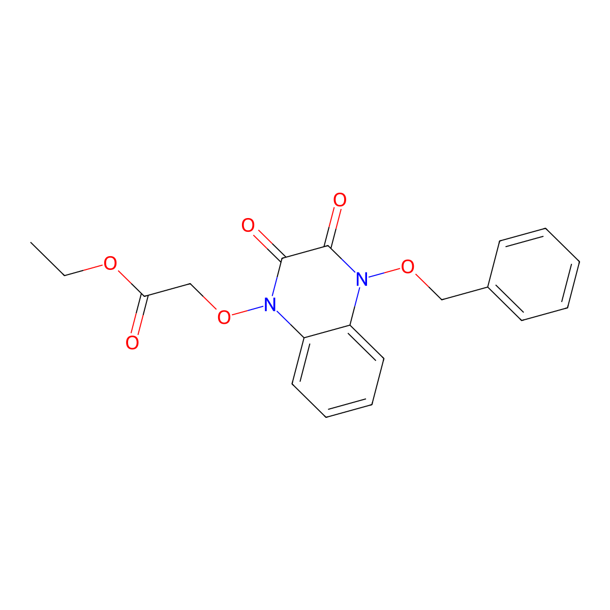 Ethyl 2-(2,3-dioxo-4-phenylmethoxyquinoxalin-1-yl)oxyacetate molecular structure, CAS 371945-97-0
