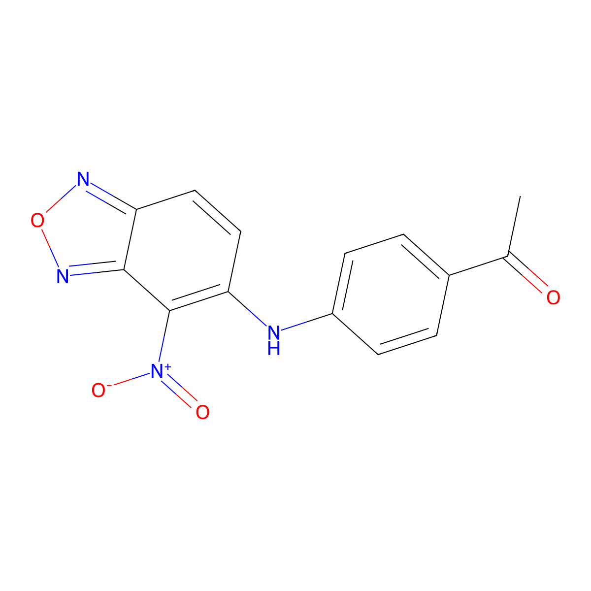 1-[4-[(4-Nitro-2,1,3-benzoxadiazol-5-yl)amino]phenyl]ethanone molecular structure, CAS 371947-65-8
