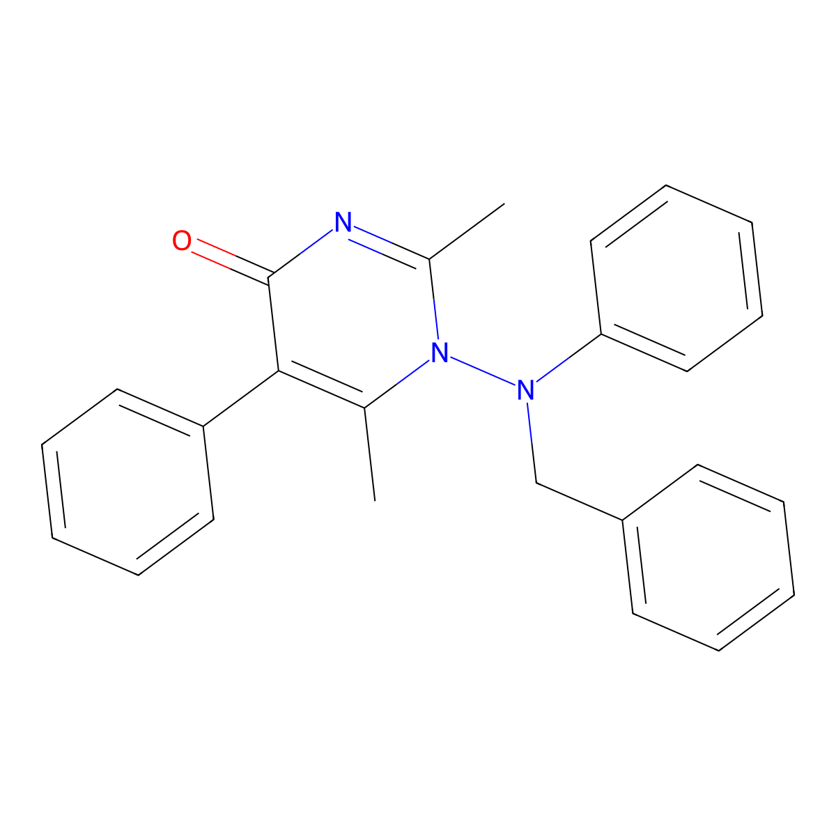 1-(N-benzylanilino)-2,6-dimethyl-5-phenylpyrimidin-4-one molecular structure, CAS 371949-15-4