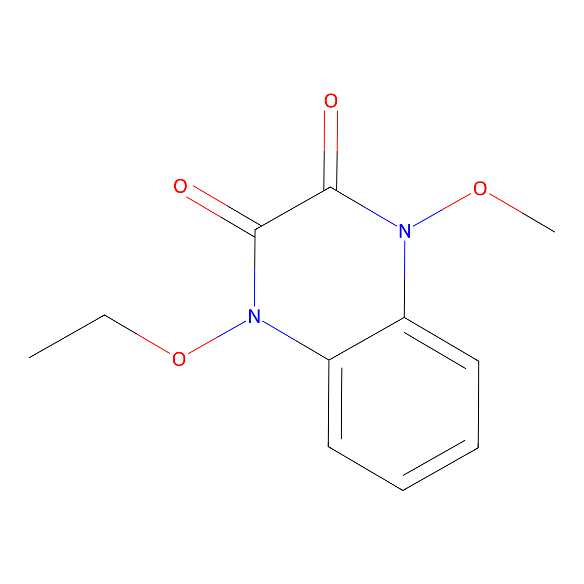 1-Ethoxy-4-methoxyquinoxaline-2,3-dione molecular structure, CAS 371949-70-1