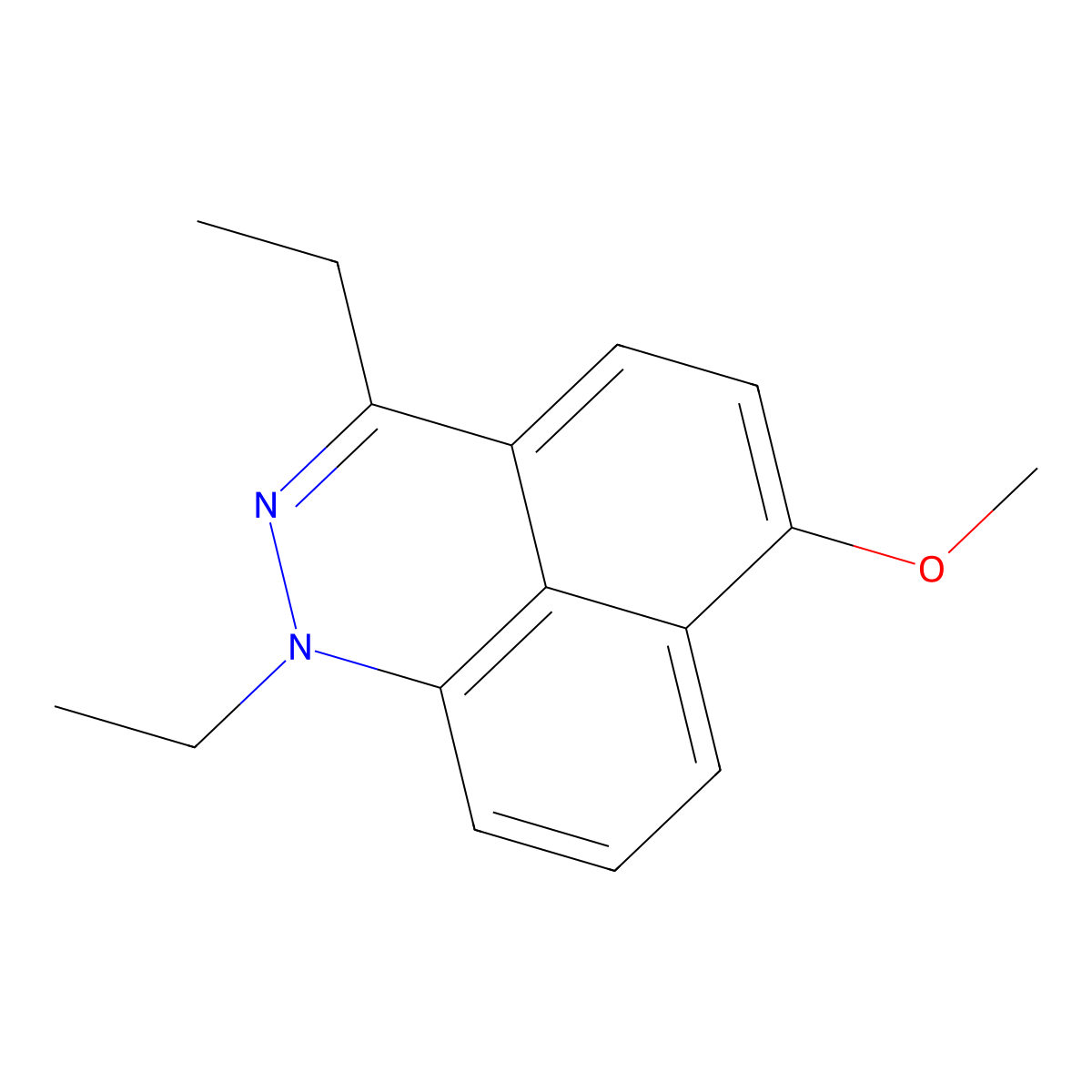 1,3-diethyl-6-methoxy-1H-benzo[de]cinnoline molecular structure, CAS 371949-72-3