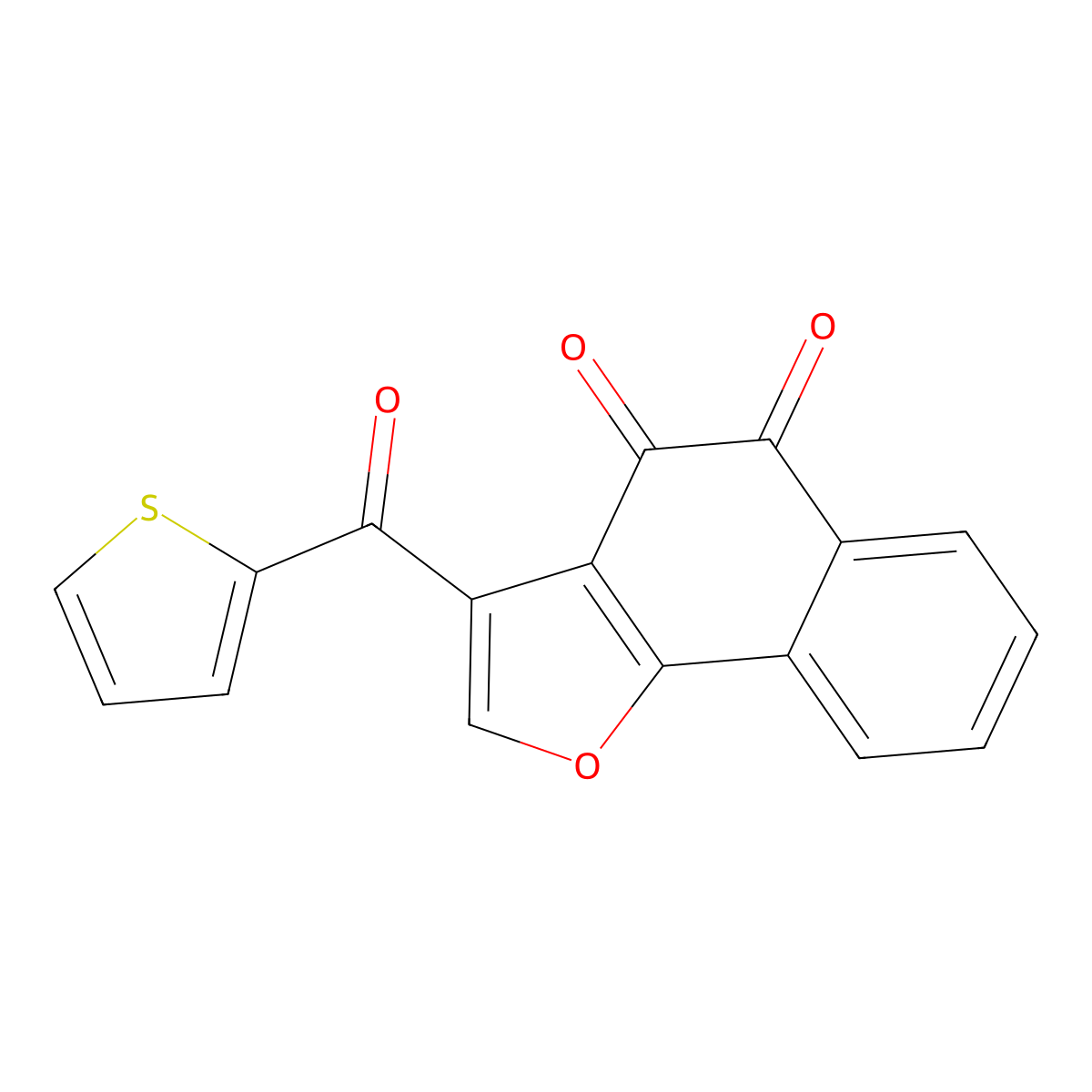 3-(2-Thienylcarbonyl)naphtho[1,2-b]furan-4,5-dione molecular structure, CAS 371952-13-5