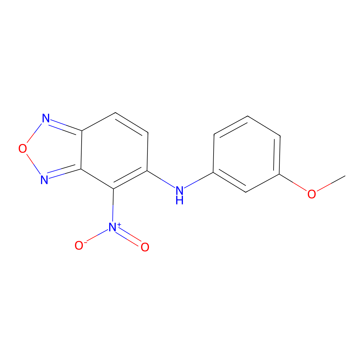 N-(3-methoxyphenyl)-4-nitro-2,1,3-benzoxadiazol-5-amine molecular structure, CAS 371953-20-7