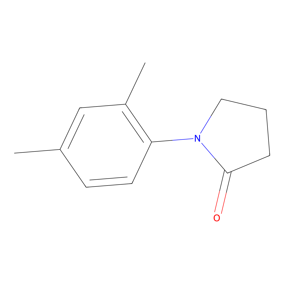 1-(2,4-Dimethylphenyl)pyrrolidin-2-one molecular structure, CAS 371953-55-8