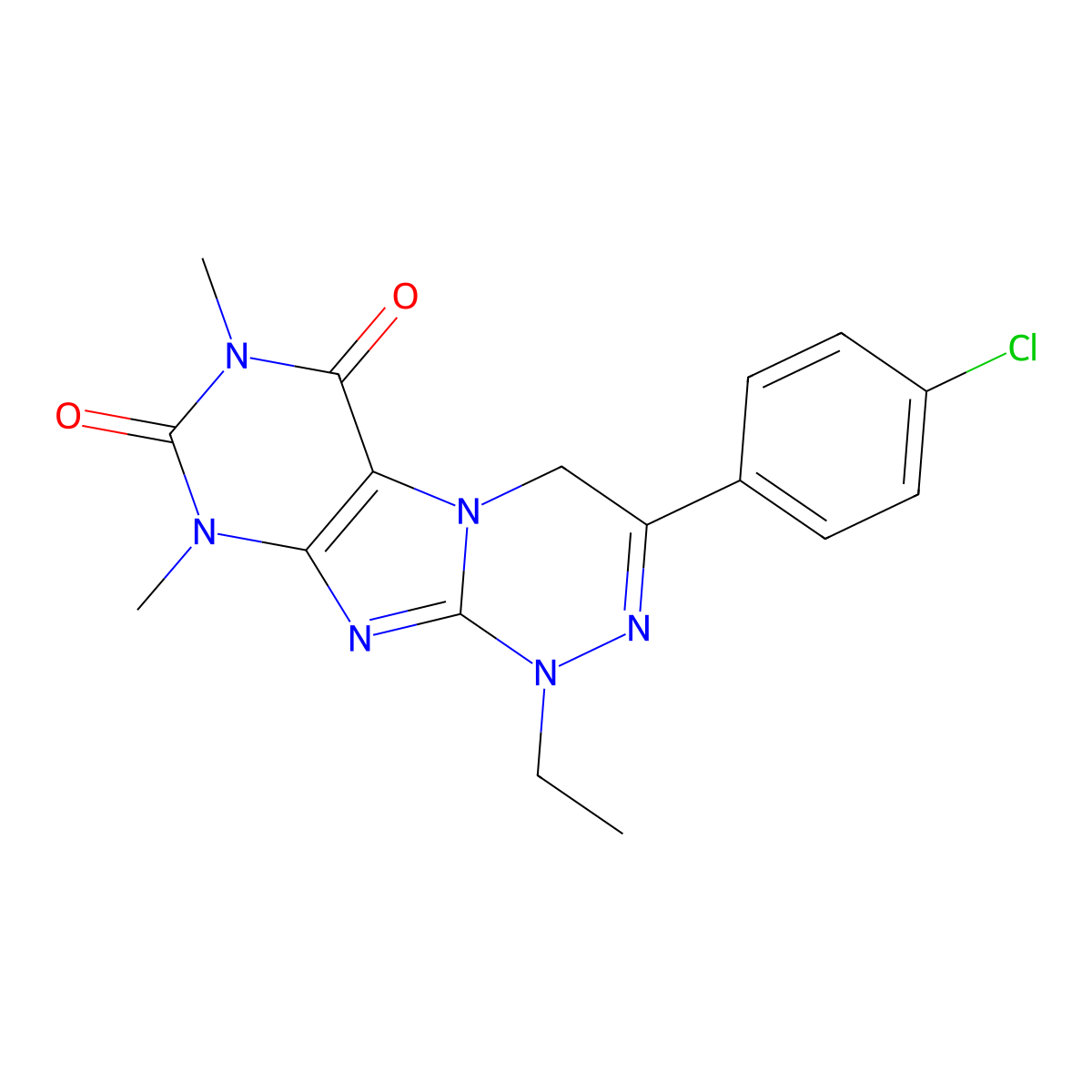 3-(4-chlorophenyl)-1-ethyl-7,9-dimethyl-4H-purino[8,7-c][1,2,4]triazine-6,8-dione molecular structure, CAS 371955-68-9
