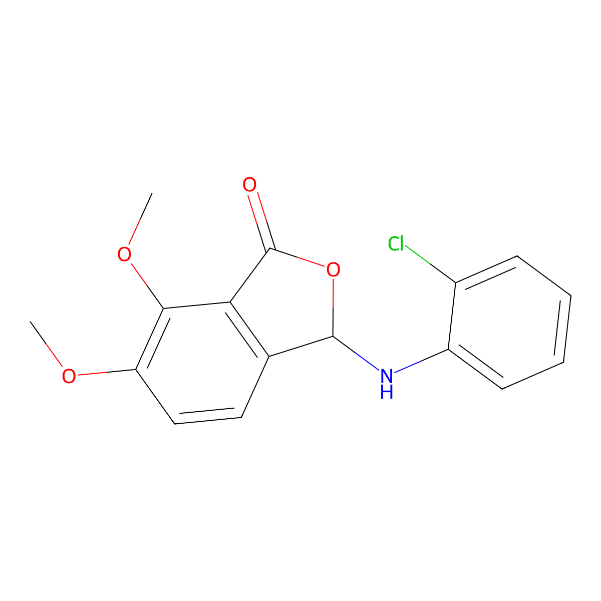 3-[(2-chlorophenyl)amino]-6,7-dimethoxy-2-benzofuran-1(3H)-one molecular structure, CAS 371958-12-2