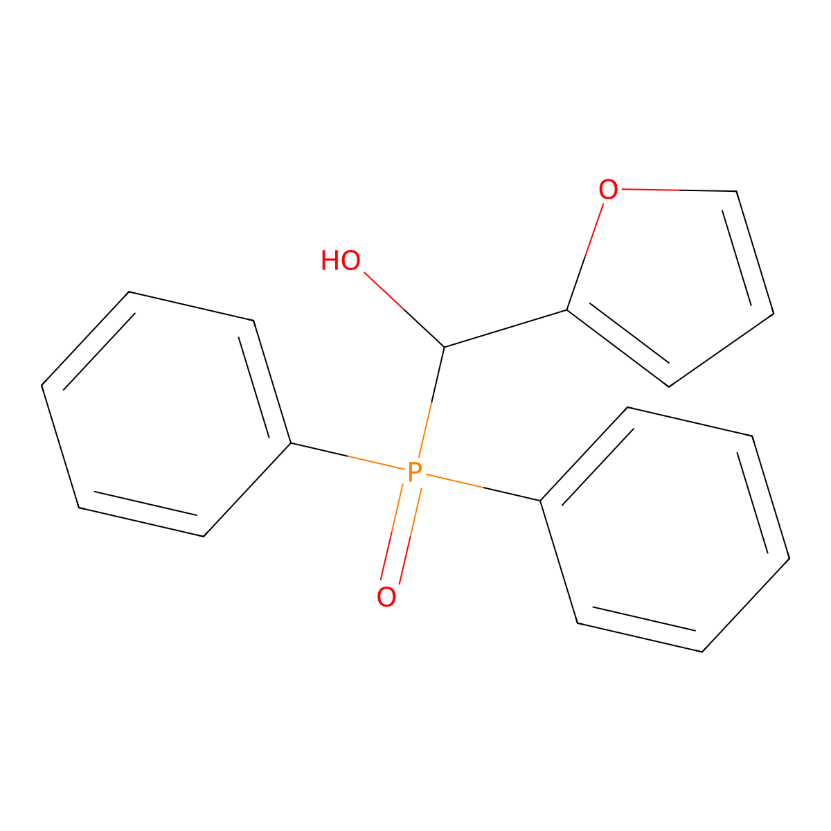 Diphenylphosphoryl(furan-2-yl)methanol molecular structure, CAS 371958-83-7