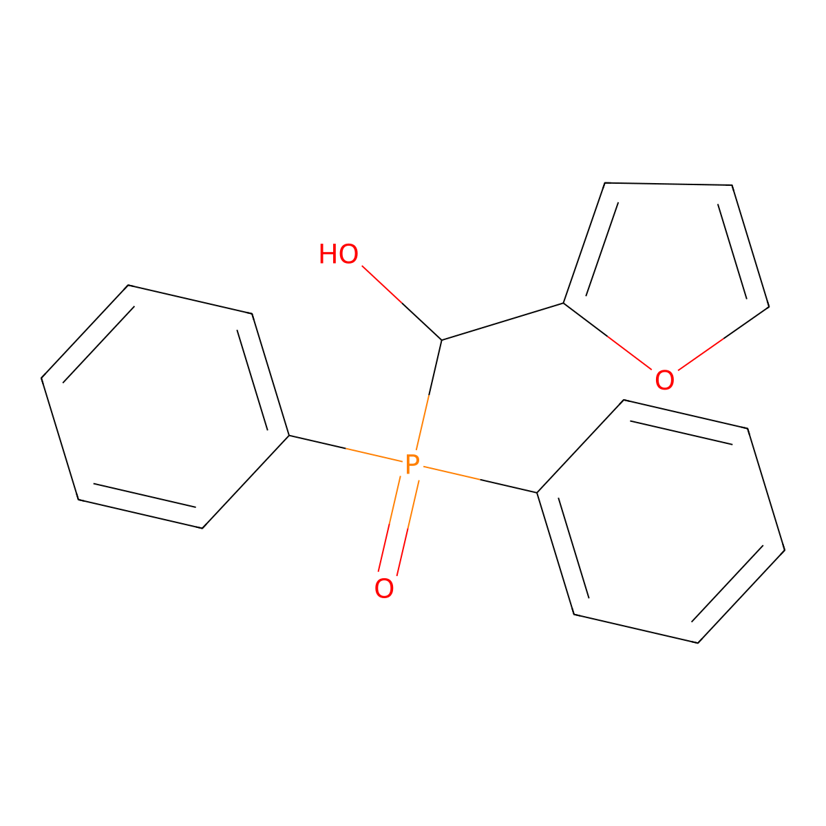 Diphenylphosphoryl(furan-2-yl)methanol molecular structure, CAS 371958-83-7