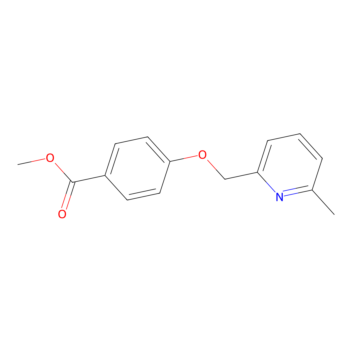 Methyl 4-((6-methylpyridin-2-yl)methoxy)benzoate molecular structure, CAS 371959-38-5