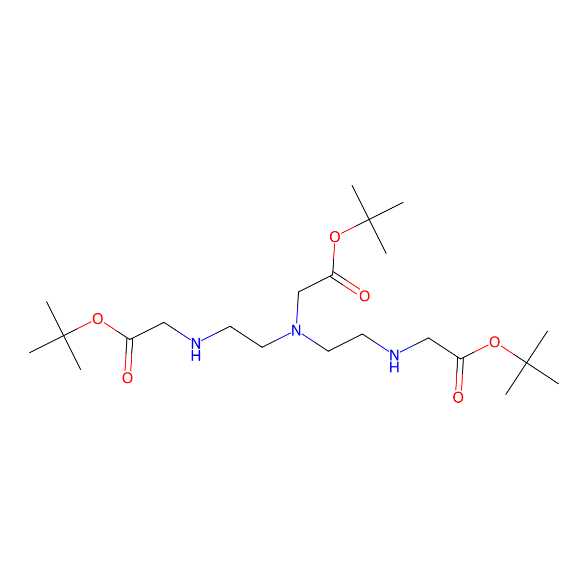 Di-tert-butyl 2,2'-((((2-(tert-butoxy)-2-oxoethyl)azanediyl)bis(ethane-2,1-diyl))bis(azanediyl))diacetate molecular structure, CAS 371965-10-5