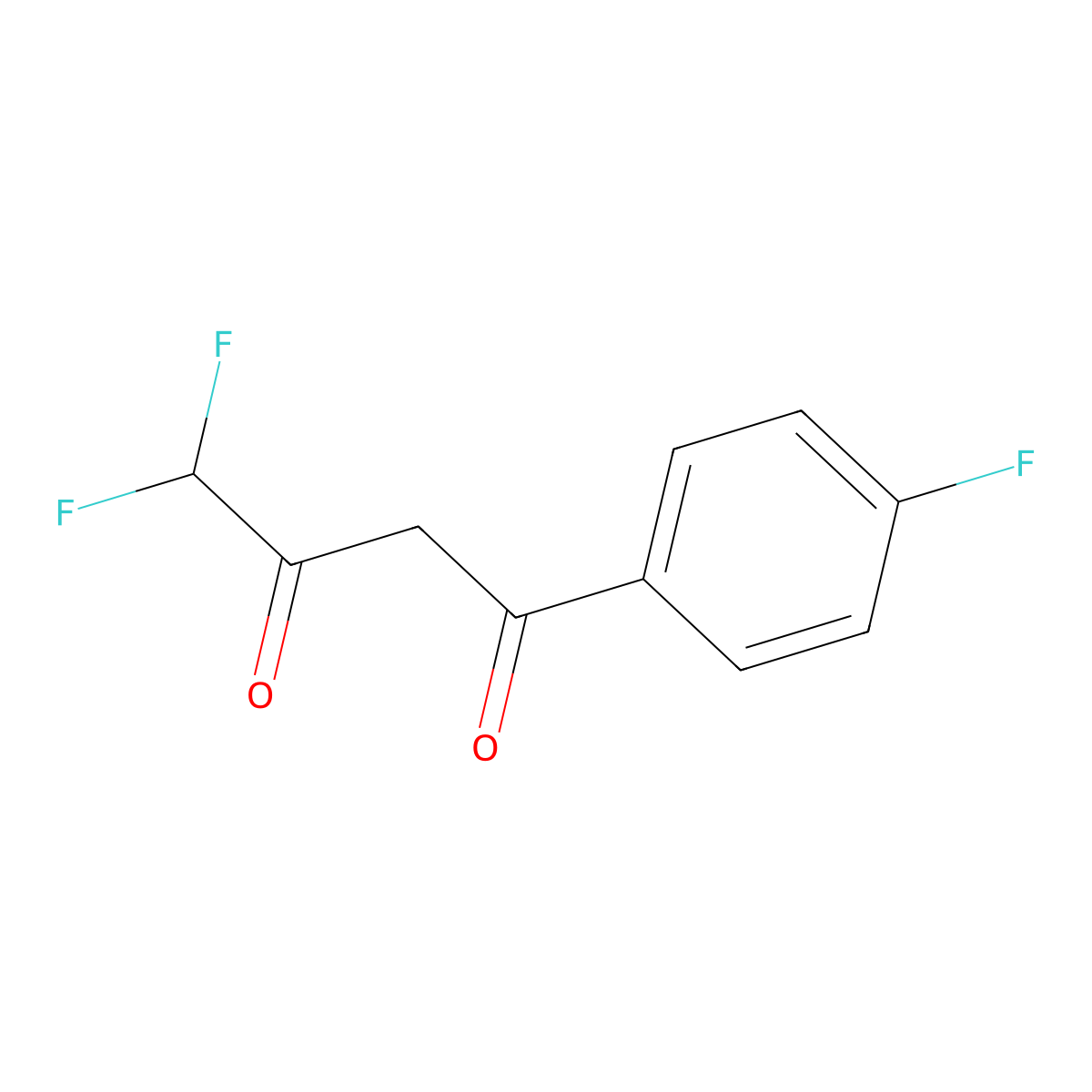 4,4-Difluoro-1-(4-fluorophenyl)butane-1,3-dione molecular structure, CAS 371967-21-4