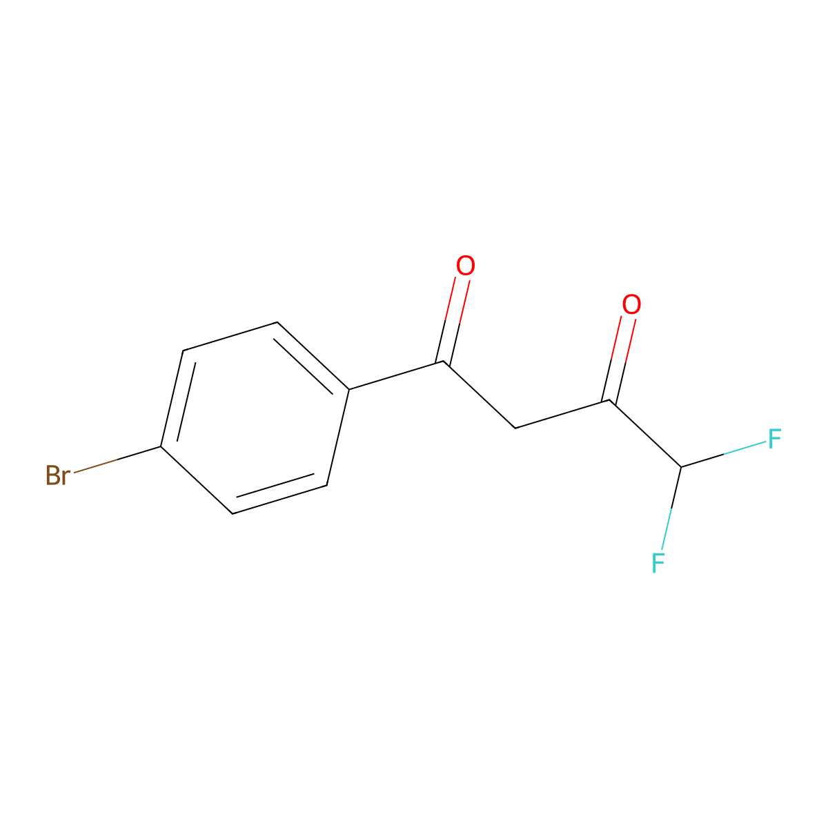 1-(4-Bromophenyl)-4,4-difluorobutane-1,3-dione molecular structure, CAS 371967-22-5
