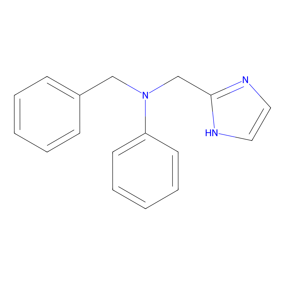 2-(N-Phenyl-N-benzyl-aminomethyl)-imidazol molecular structure, CAS 371974-08-2