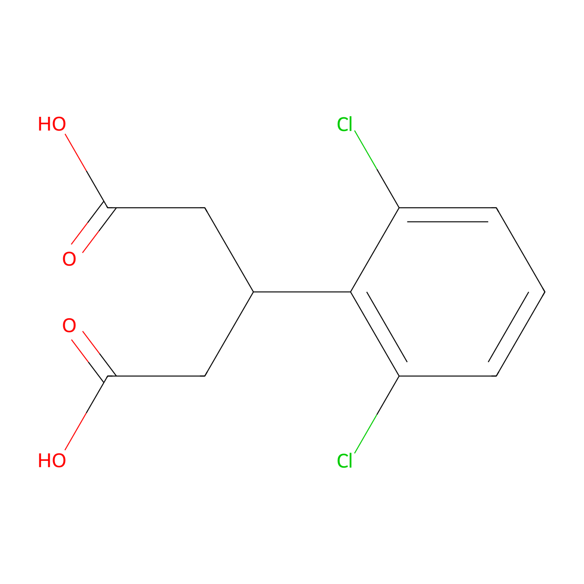 3-(2,6-Dichlorophenyl)pentanedioic acid molecular structure, CAS 371981-21-4