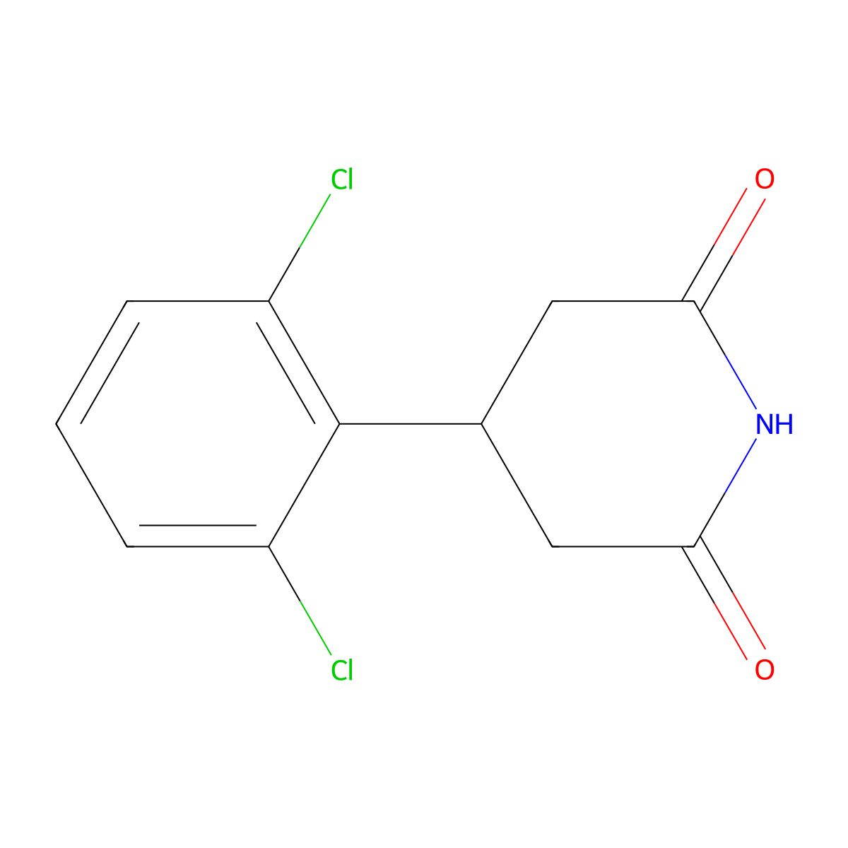 4-(2,6-Dichlorophenyl)-2,6-piperidinedione molecular structure, CAS 371981-22-5