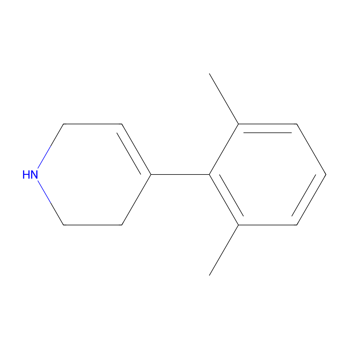 4-(2,6-Dimethylphenyl)-1,2,3,6-tetrahydropyridine molecular structure, CAS 371981-34-9