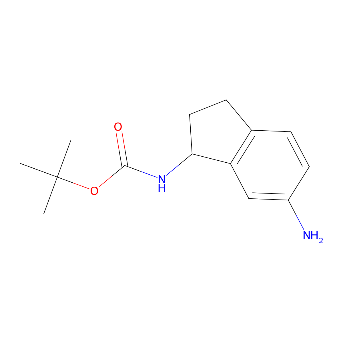 (6-Aminoindan-1-yl)carbamic acid tert-butyl ester molecular structure, CAS 371981-83-8