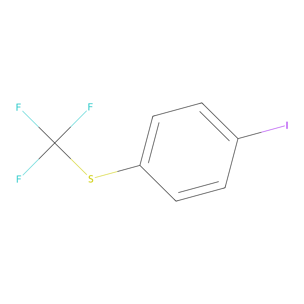 4-[(Trifluoromethyl)thio]iodobenzene molecular structure, CAS 372-15-6