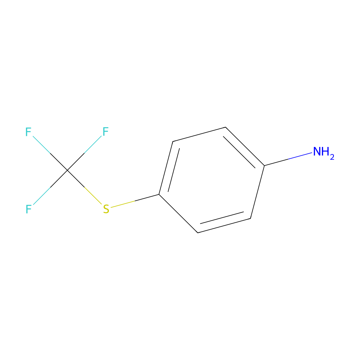 4-((Trifluoromethyl)thio)aniline molecular structure, CAS 372-16-7