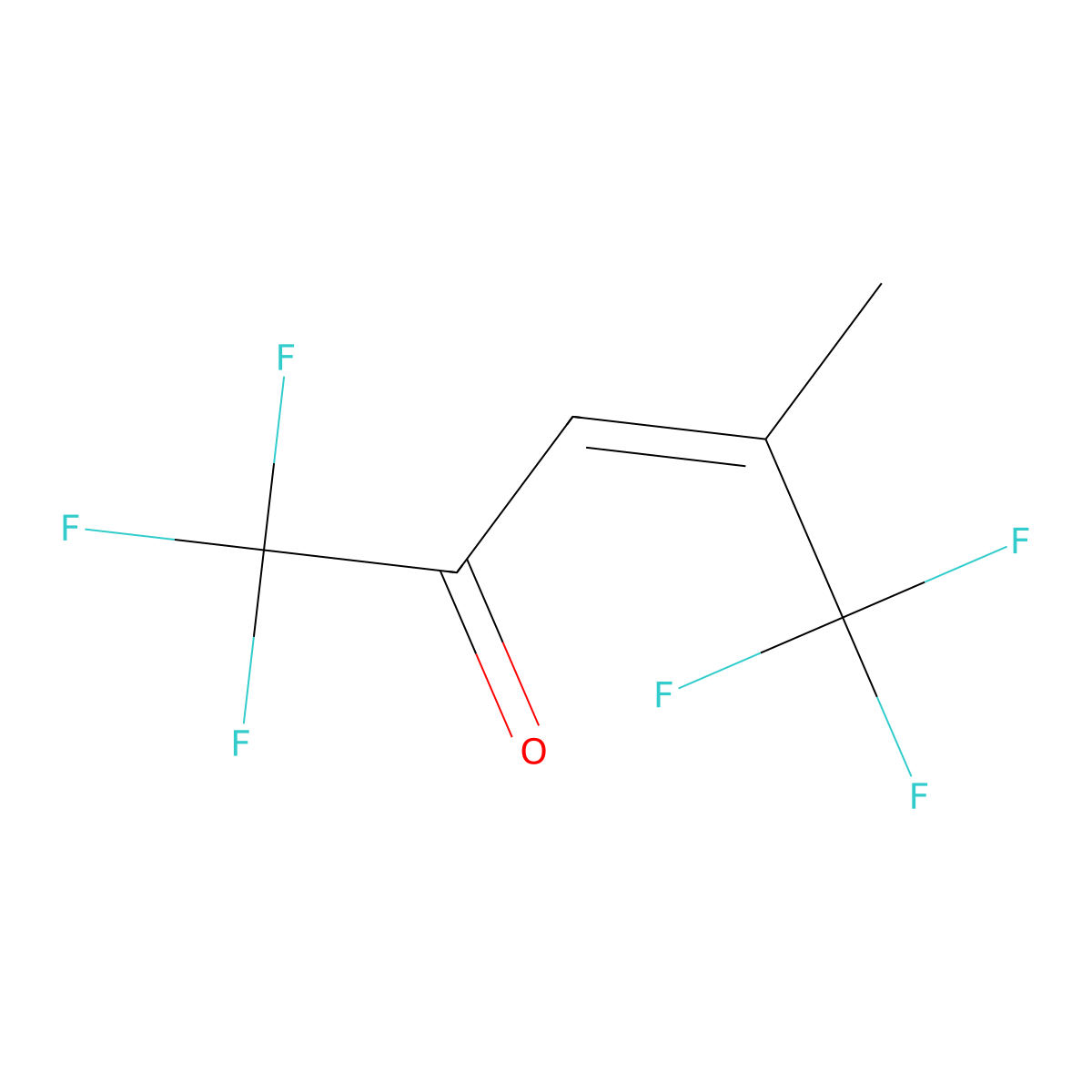 1,1,1,5,5,5-Hexafluoro-4-methyl-3-penten-2-one molecular structure, CAS 372-25-8