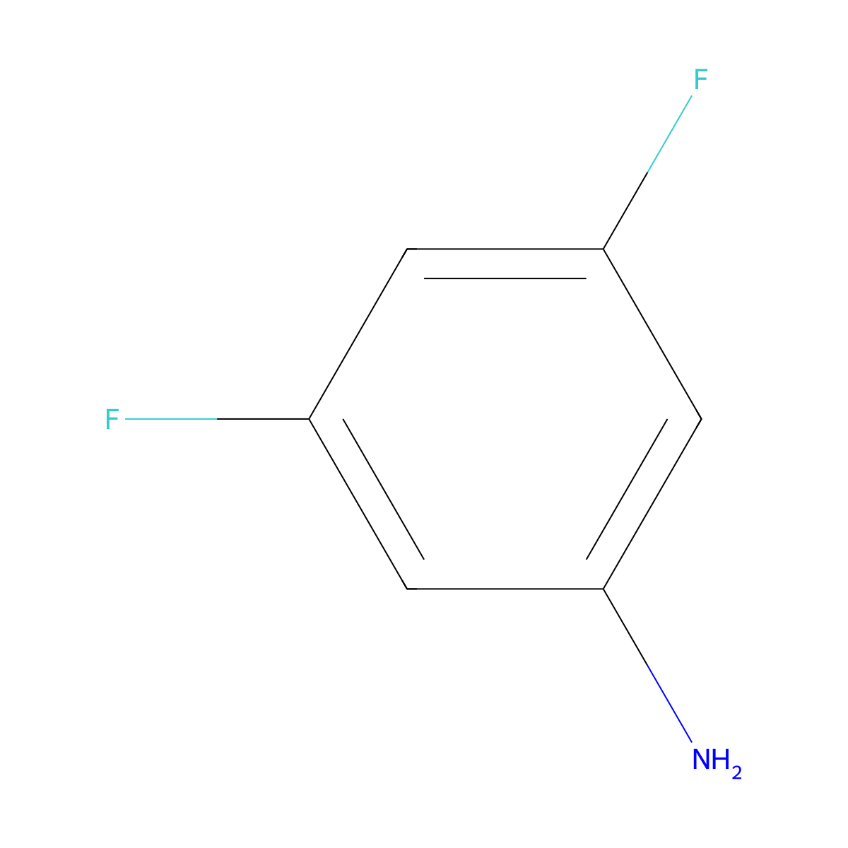 3,5-Difluoroaniline molecular structure, CAS 372-39-4