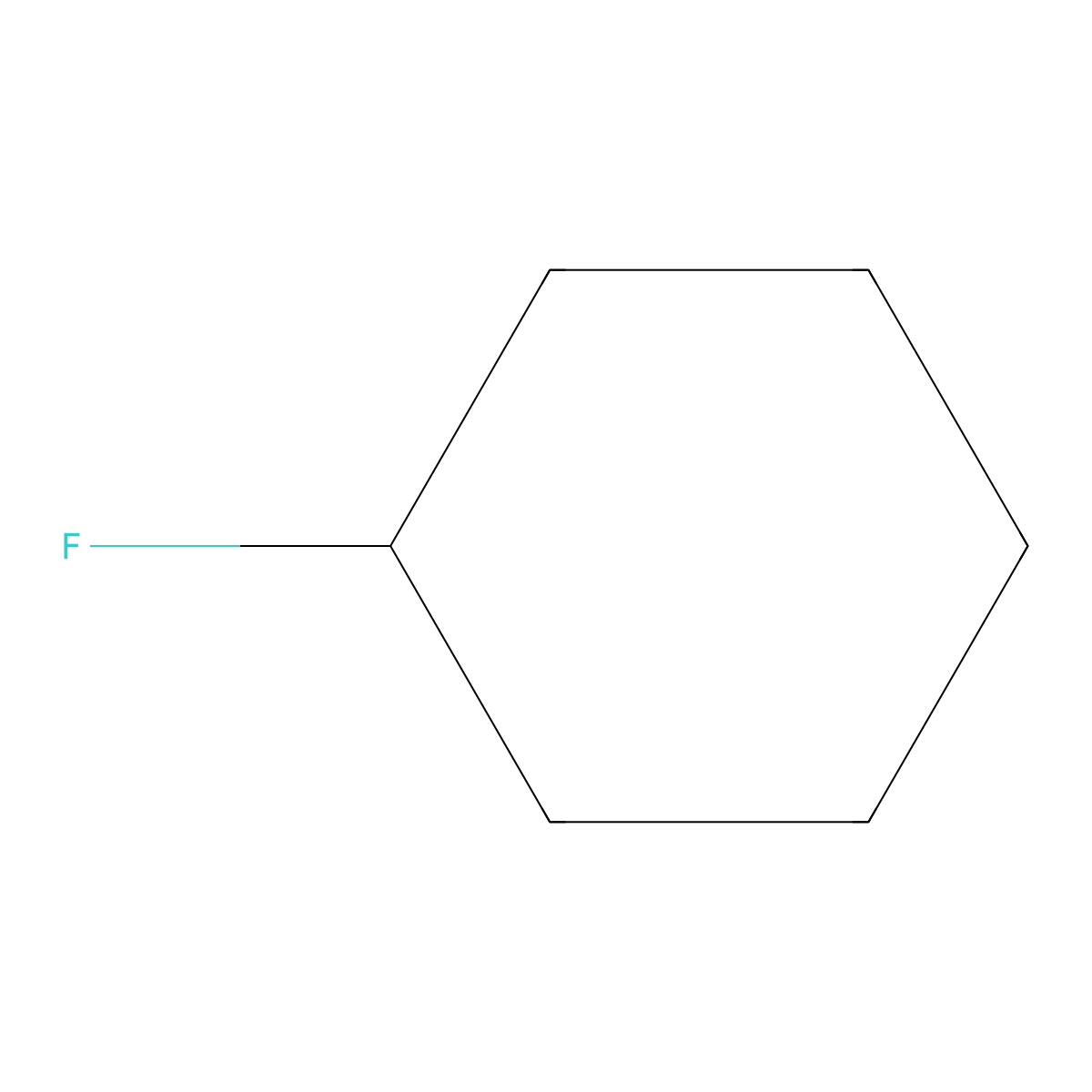 Fluorocyclohexane molecular structure, CAS 372-46-3