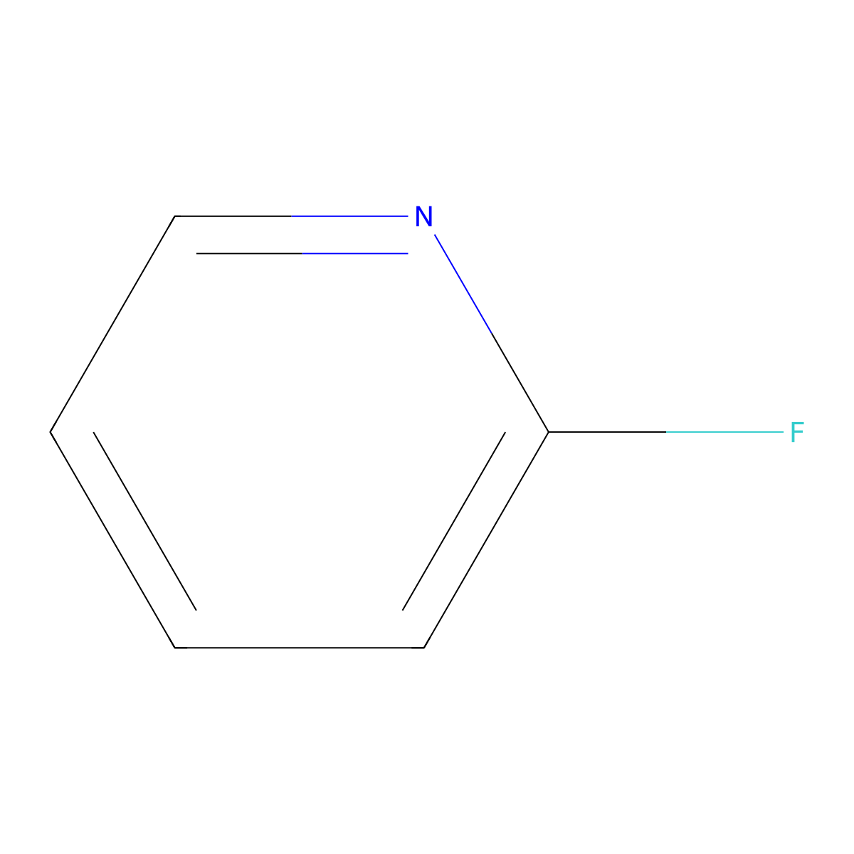 2-Fluoropyridine molecular structure, CAS 372-48-5