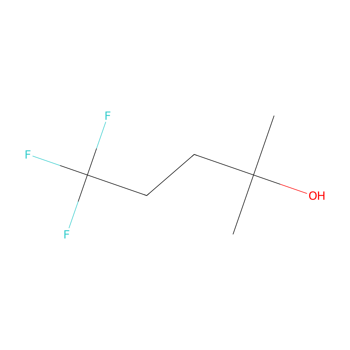 5,5,5-Trifluoro-2-methylpentan-2-ol molecular structure, CAS 372-60-1