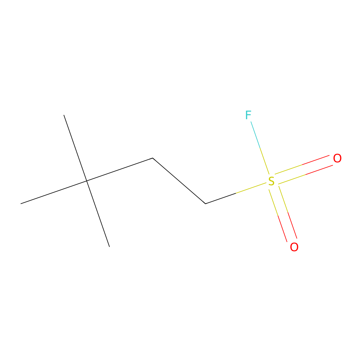 3,3-Dimethylbutane-1-sulfonyl fluoride molecular structure, CAS 372-61-2