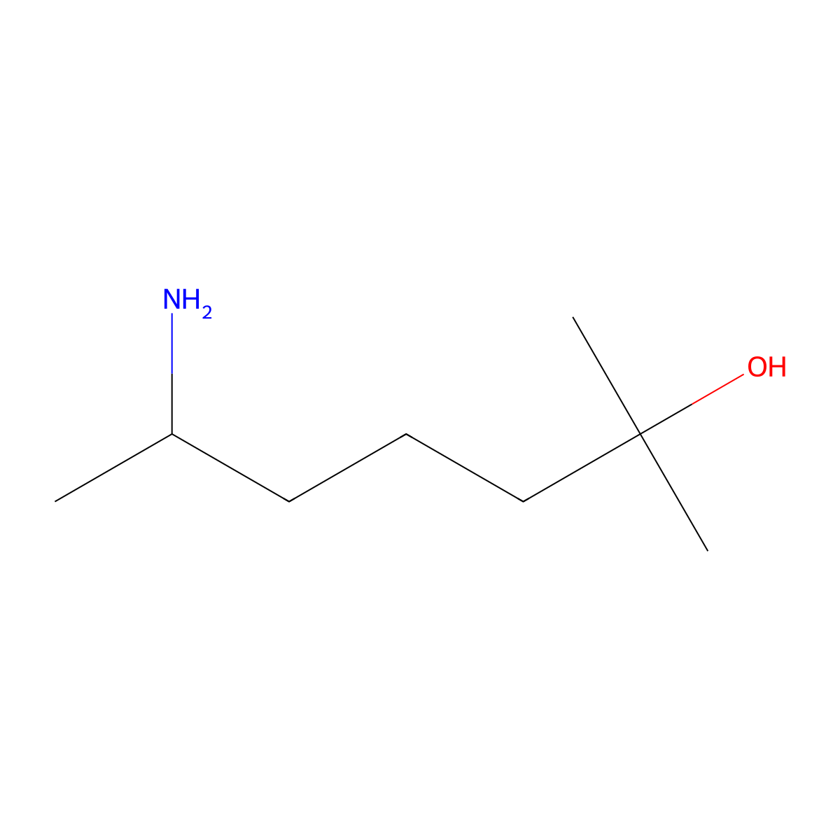 Heptaminol molecular structure, CAS 372-66-7
