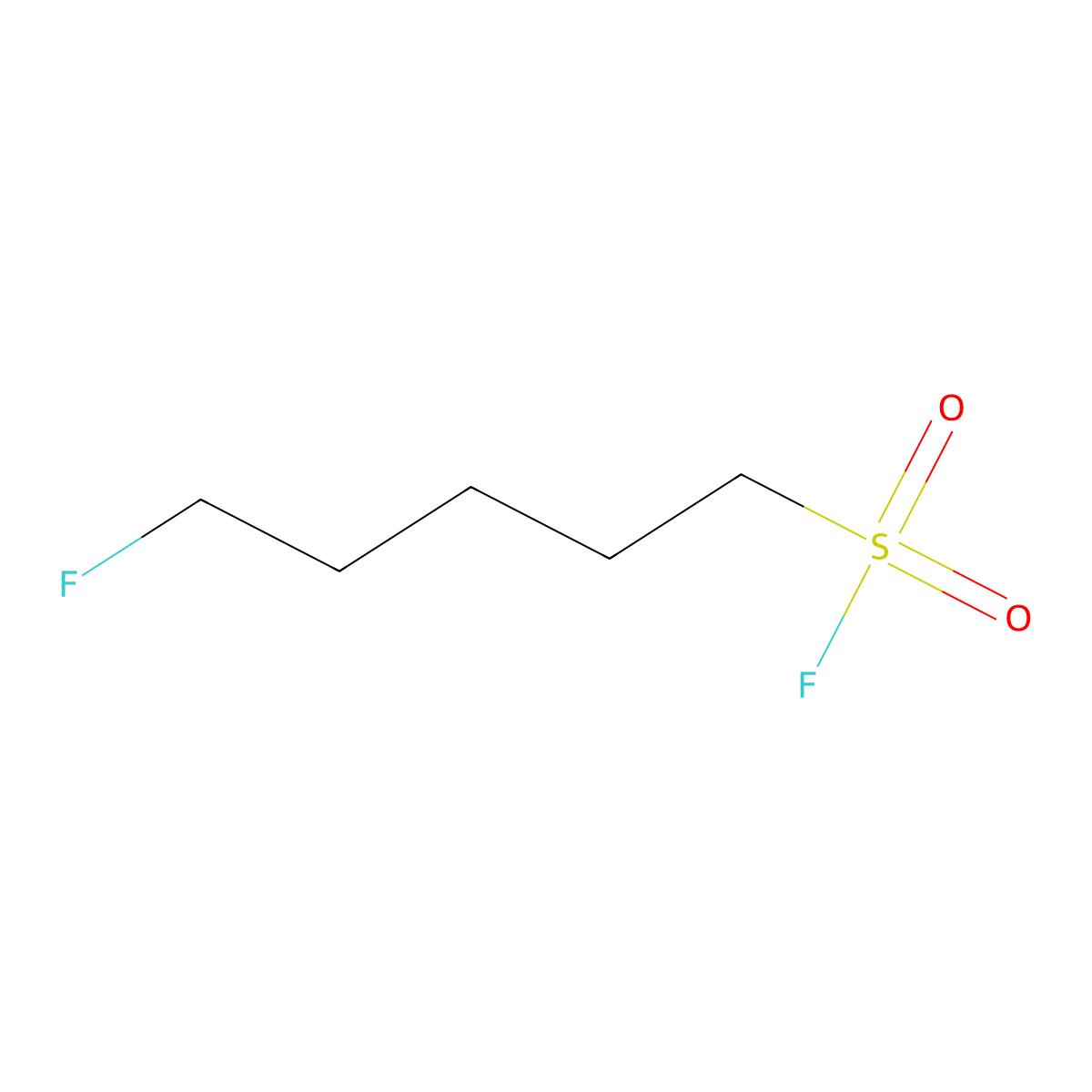 Pentanesulfonyl fluoride, 5-fluoro- molecular structure, CAS 372-99-6