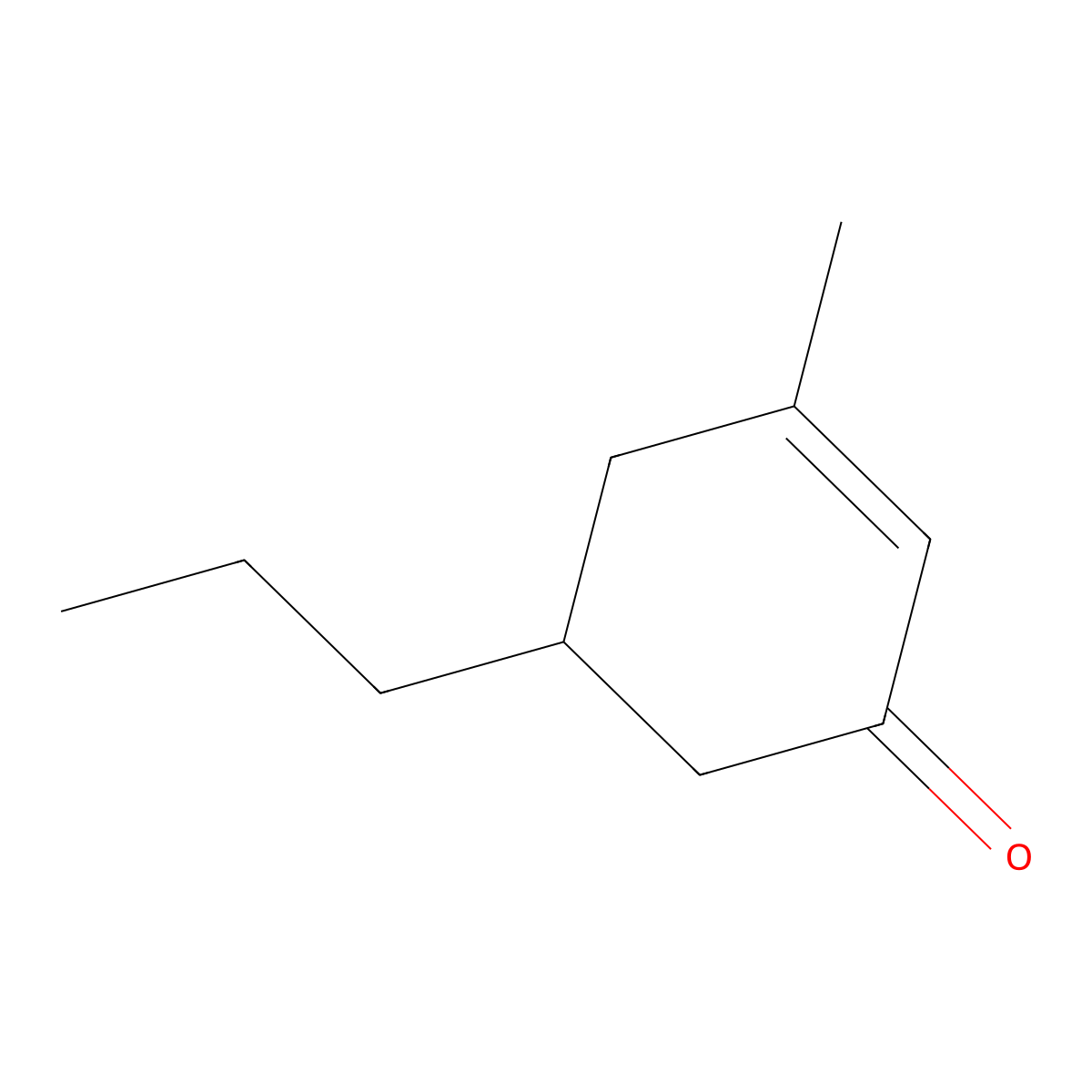 3-Methyl-5-propylcyclohex-2-en-1-one molecular structure, CAS 3720-16-9