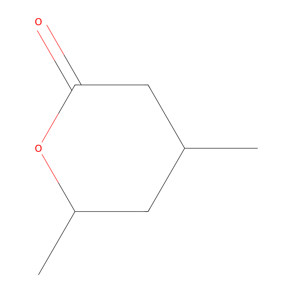 2H-Pyran-2-one, tetrahydro-4,6-dimethyl- molecular structure, CAS 3720-20-5