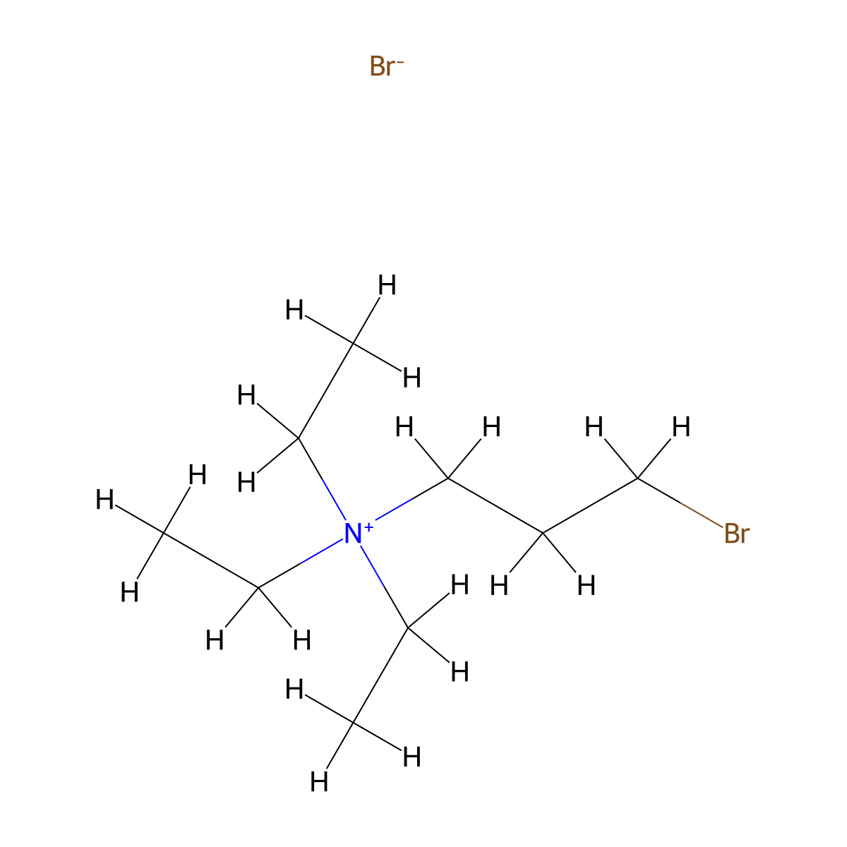 (3-Bromopropyl)triethylammonium bromide molecular structure, CAS 3720-84-1