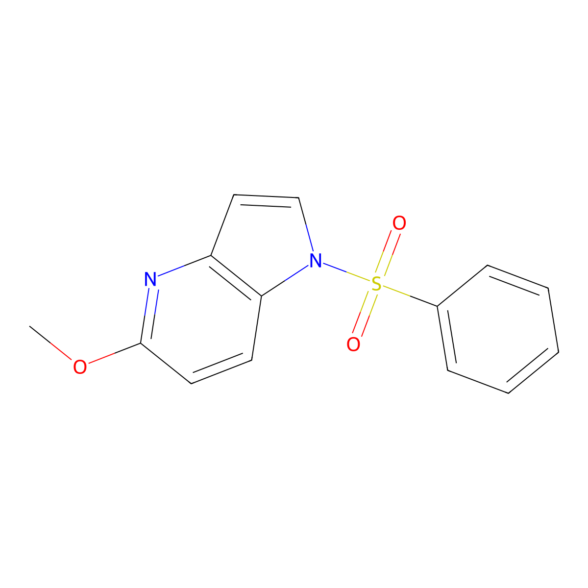 5-Methoxy-1-(phenylsulfonyl)-1H-pyrrolo[3,2-b]pyridine molecular structure, CAS 372077-49-1